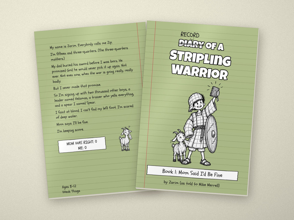 Diary of a Stripling Warrior Book 1 paperback, front and back covers