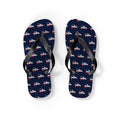 Dominican Republic Mission flag map flip flops by Weak Things view 2