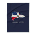 Dominican Republic Santiago Mission flag map fleece blanket by Weak Things