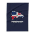 Dominican Republic Santo Domingo North Mission flag map fleece blanket by Weak Things