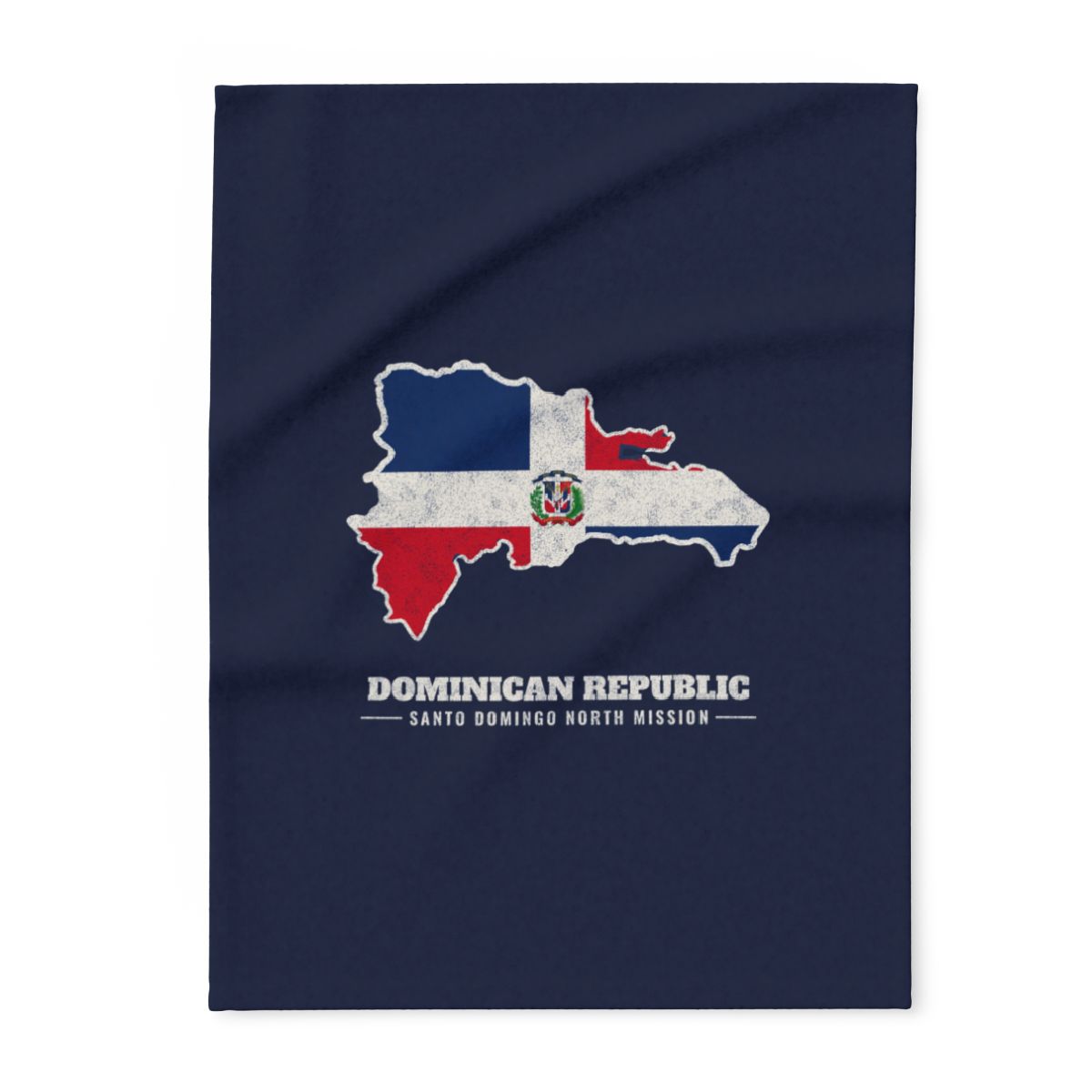 Dominican Republic Santo Domingo North Mission flag map fleece blanket by Weak Things