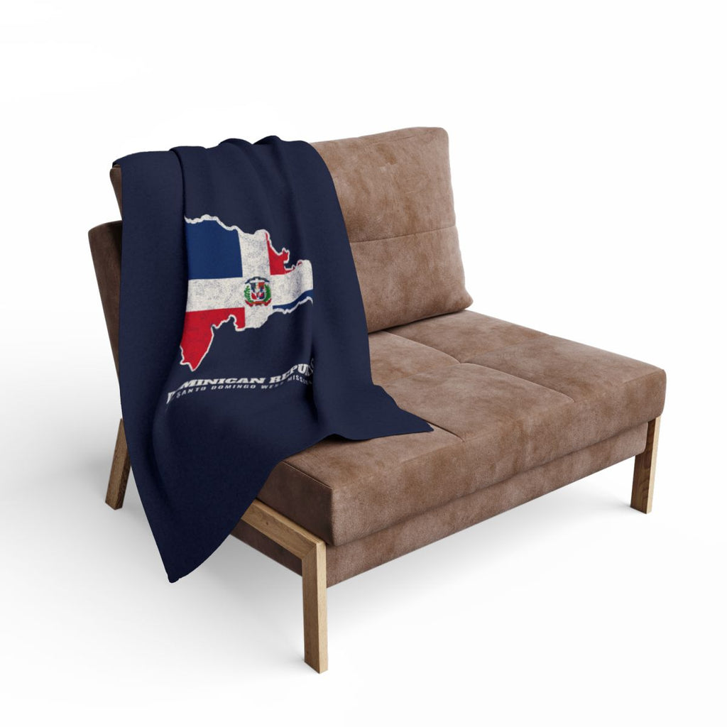 Dominican Republic Santo Domingo West Mission flag map fleece blanket by Weak Things view 2