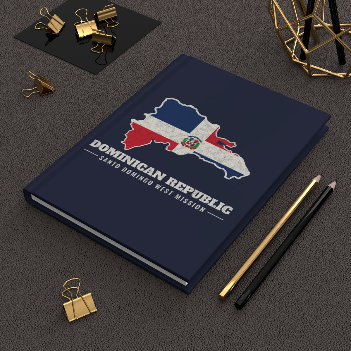 Dominican Republic Santo Domingo West Mission flag map journal by Weak Things view 2