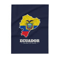 Ecuador Guayaquil East Mission flag map fleece blanket by Weak Things