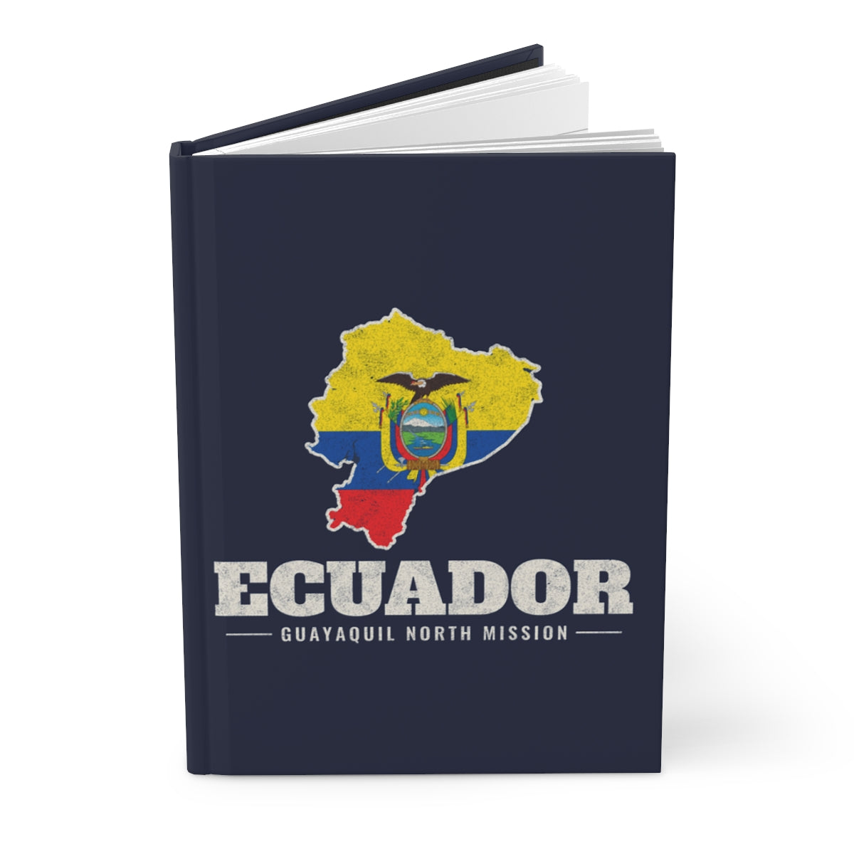 Ecuador Guayaquil North Mission flag map journal by Weak Things view 3