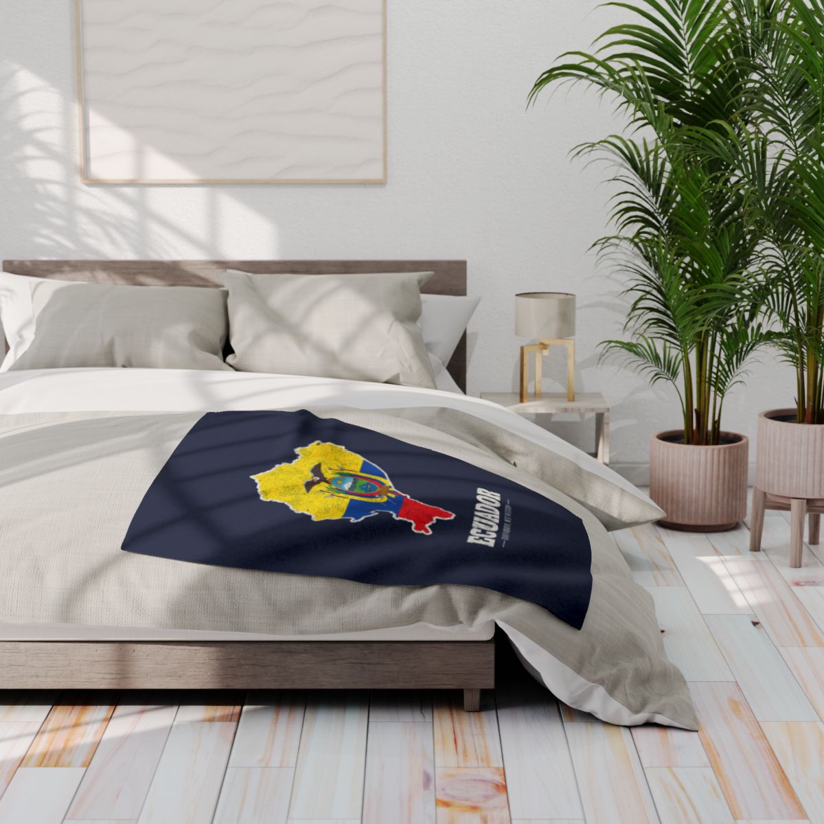 Ecuador Guayaquil West Mission flag map fleece blanket by Weak Things view 3