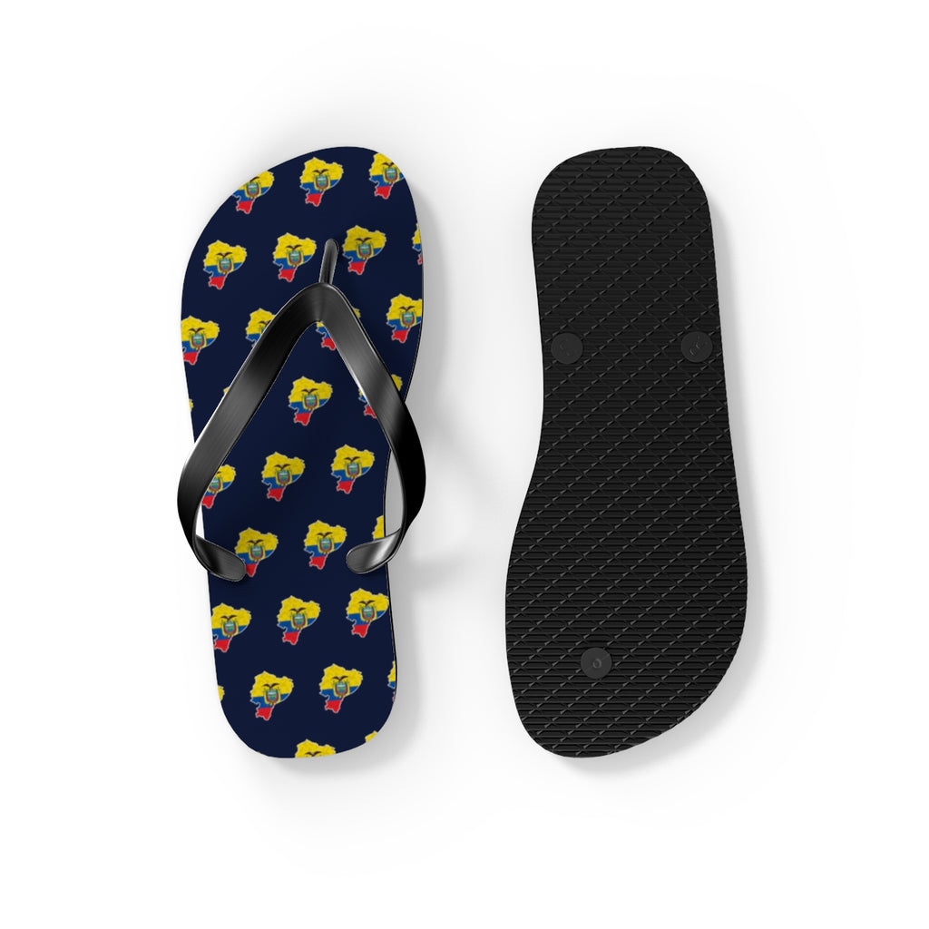 Ecuador Mission flag map flip flops by Weak Things view 4