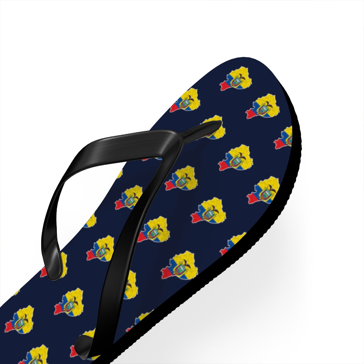 Ecuador Mission flag map flip flops by Weak Things view 3
