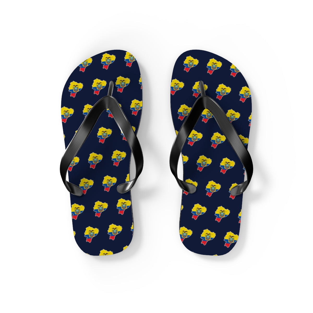 Ecuador Mission flag map flip flops by Weak Things view 2