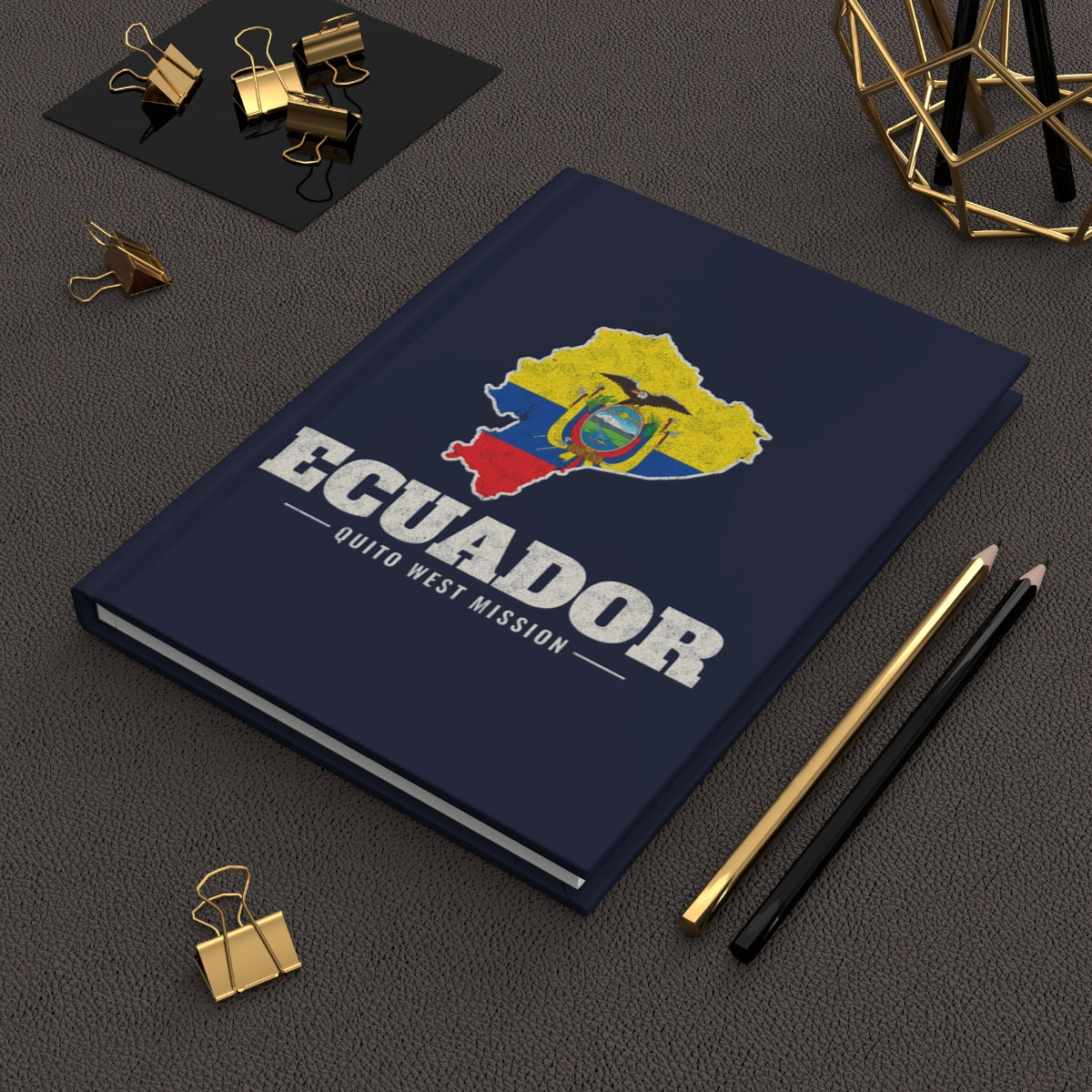 Ecuador Quito West Mission flag map journal by Weak Things view 2