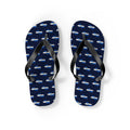 El Salvador Mission flag map flip flops by Weak Things view 2