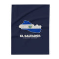 El Salvador San Salvador West Mission flag map fleece blanket by Weak Things