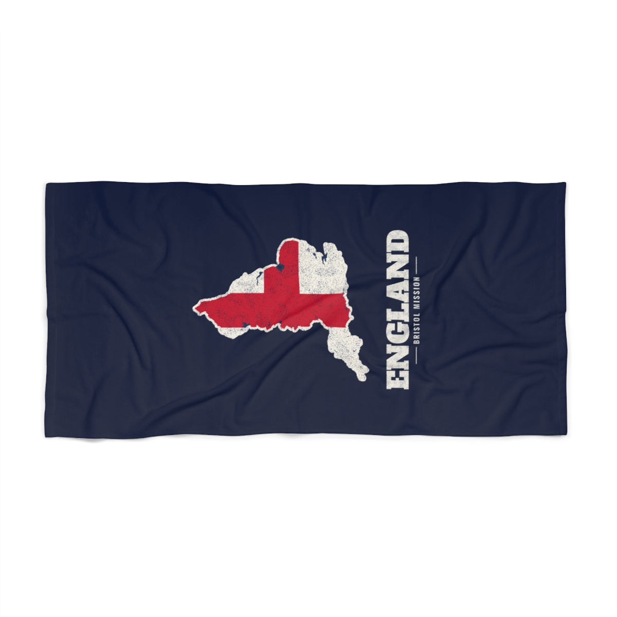 England Bristol Mission flag map beach towel by Weak Things view 2