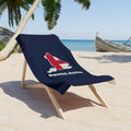 England London Mission flag map beach towel by Weak Things