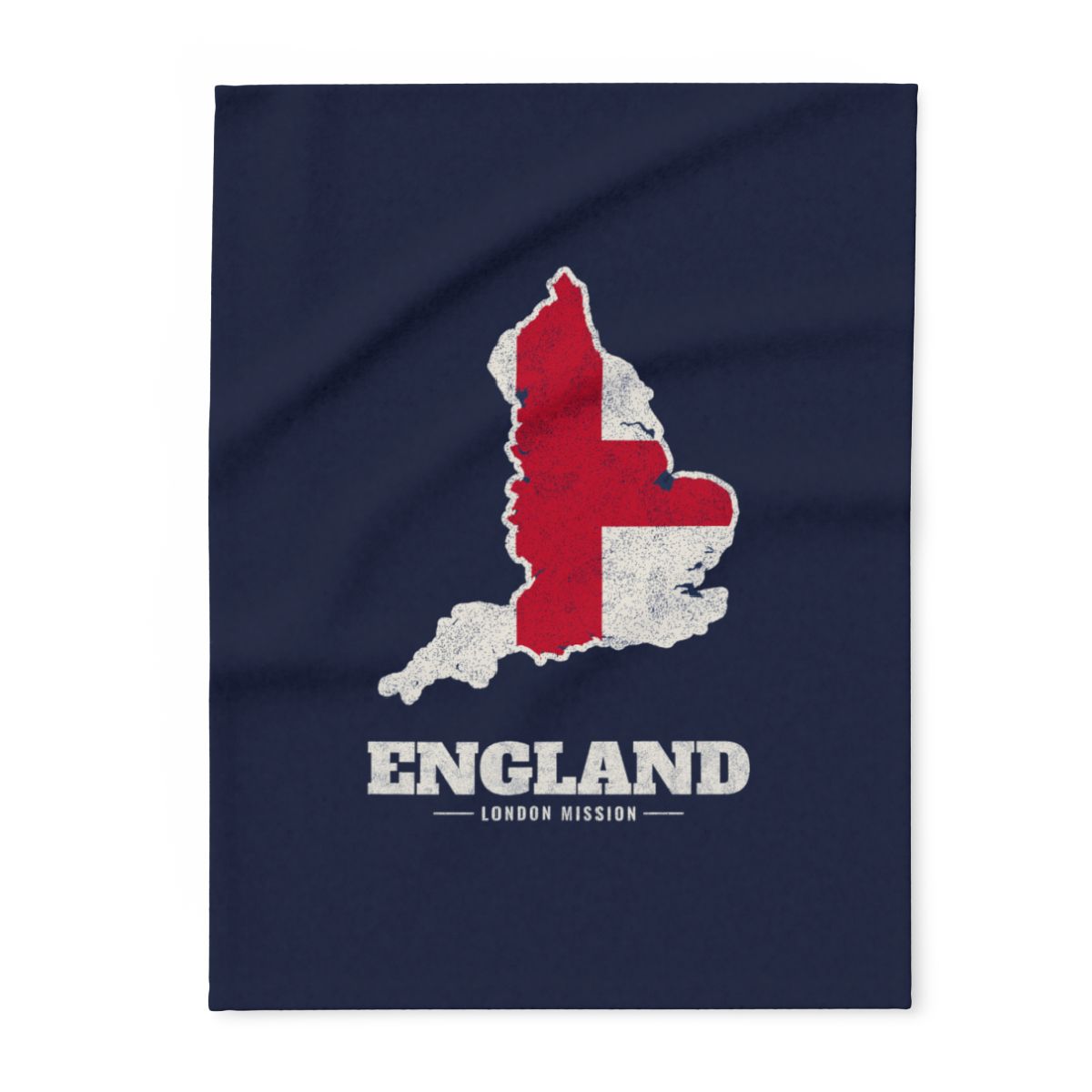 England London Mission flag map fleece blanket by Weak Things