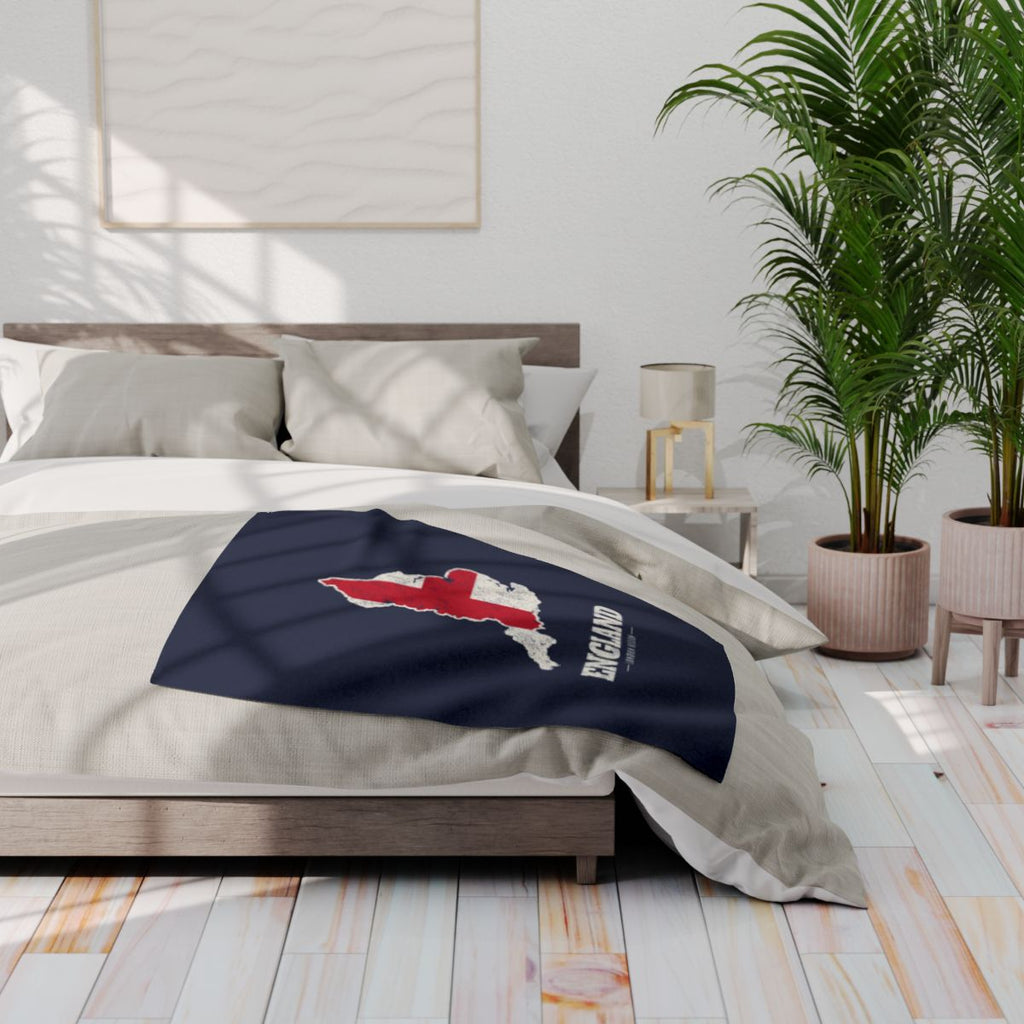 England London Mission flag map fleece blanket by Weak Things view 3