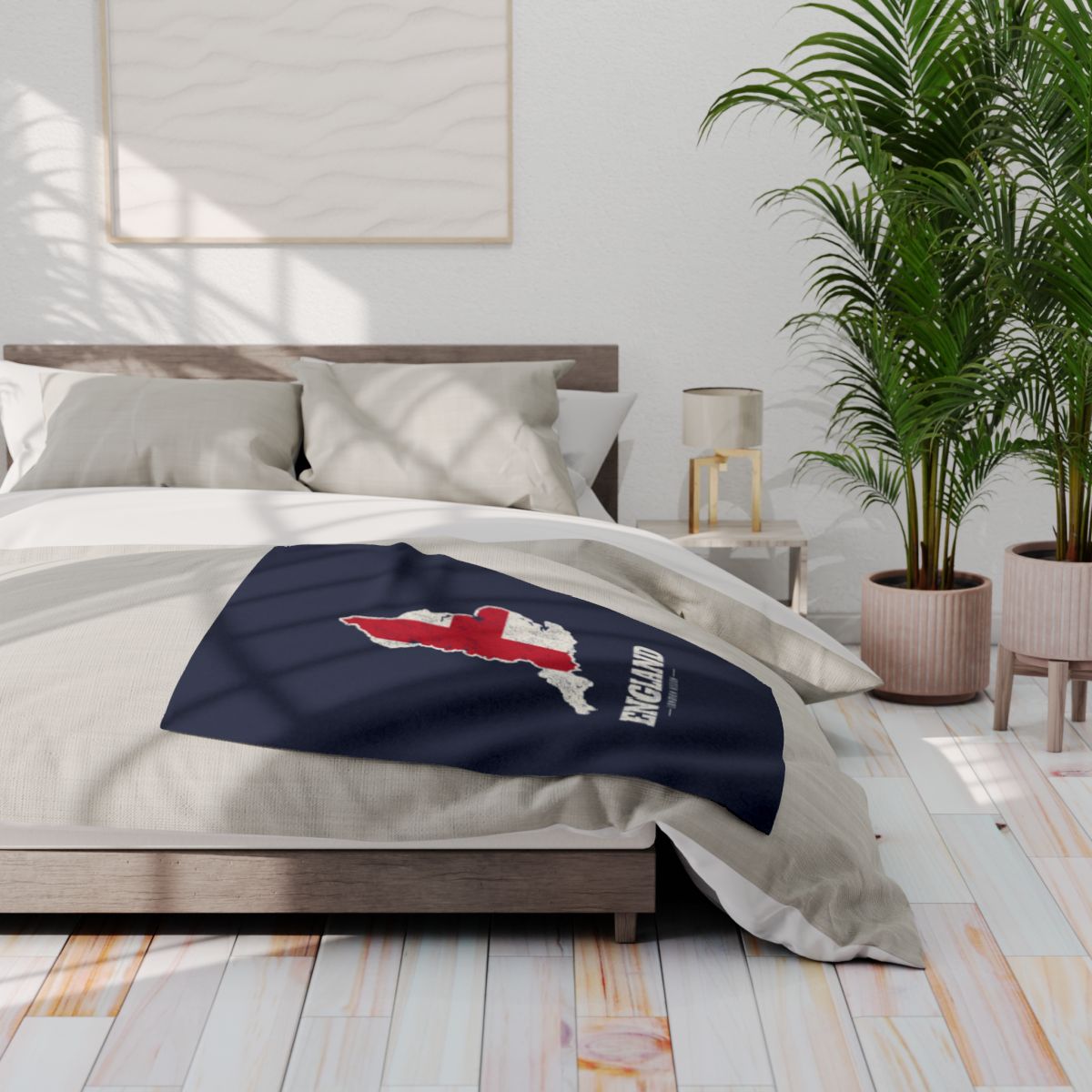 England London Mission flag map fleece blanket by Weak Things view 3