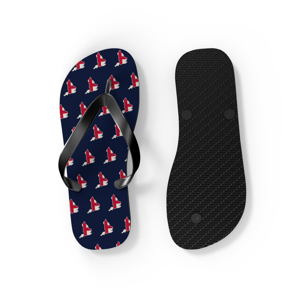 England Mission flag map flip flops by Weak Things view 4