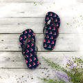 England Mission flag map flip flops by Weak Things