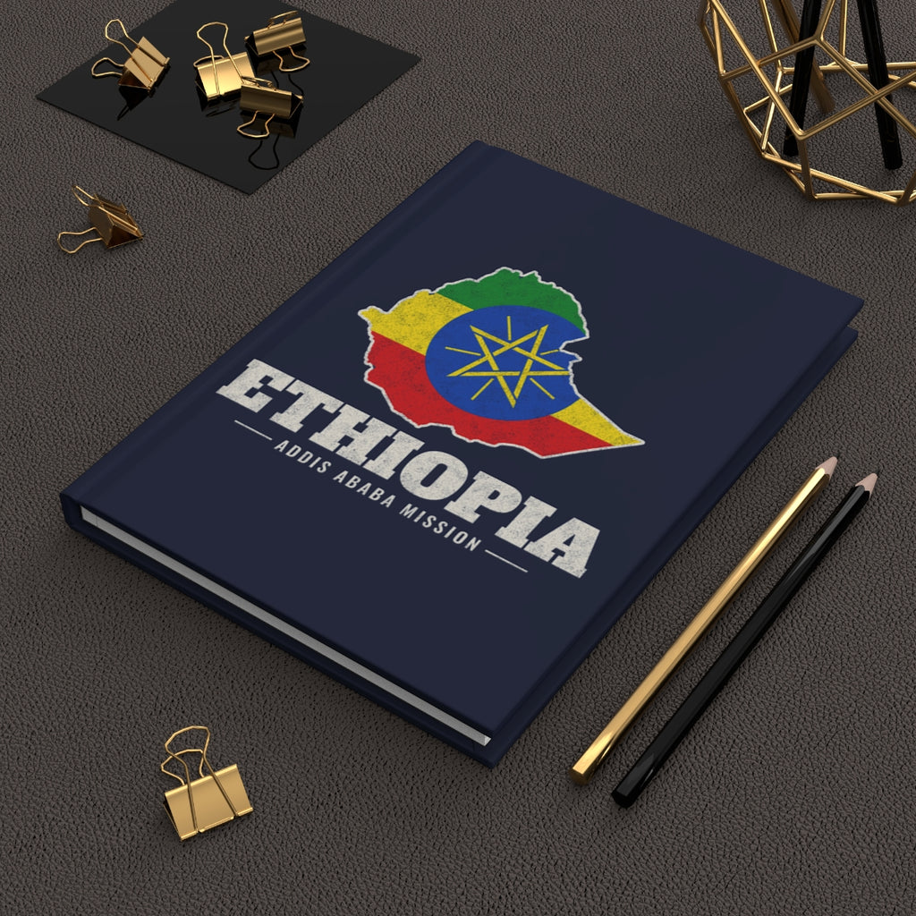 Ethiopia Addis Ababa Mission flag map journal by Weak Things view 2