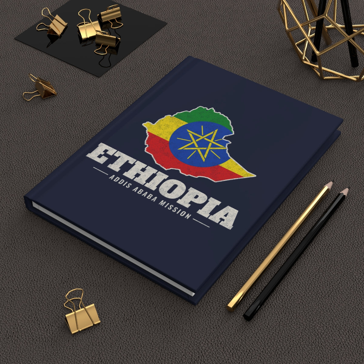 Ethiopia Addis Ababa Mission flag map journal by Weak Things view 2