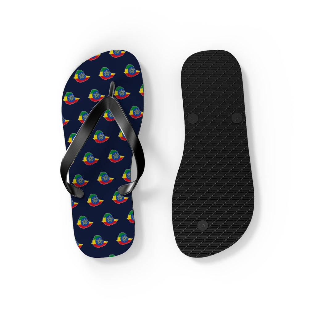 Ethiopia Mission flag map flip flops by Weak Things view 4