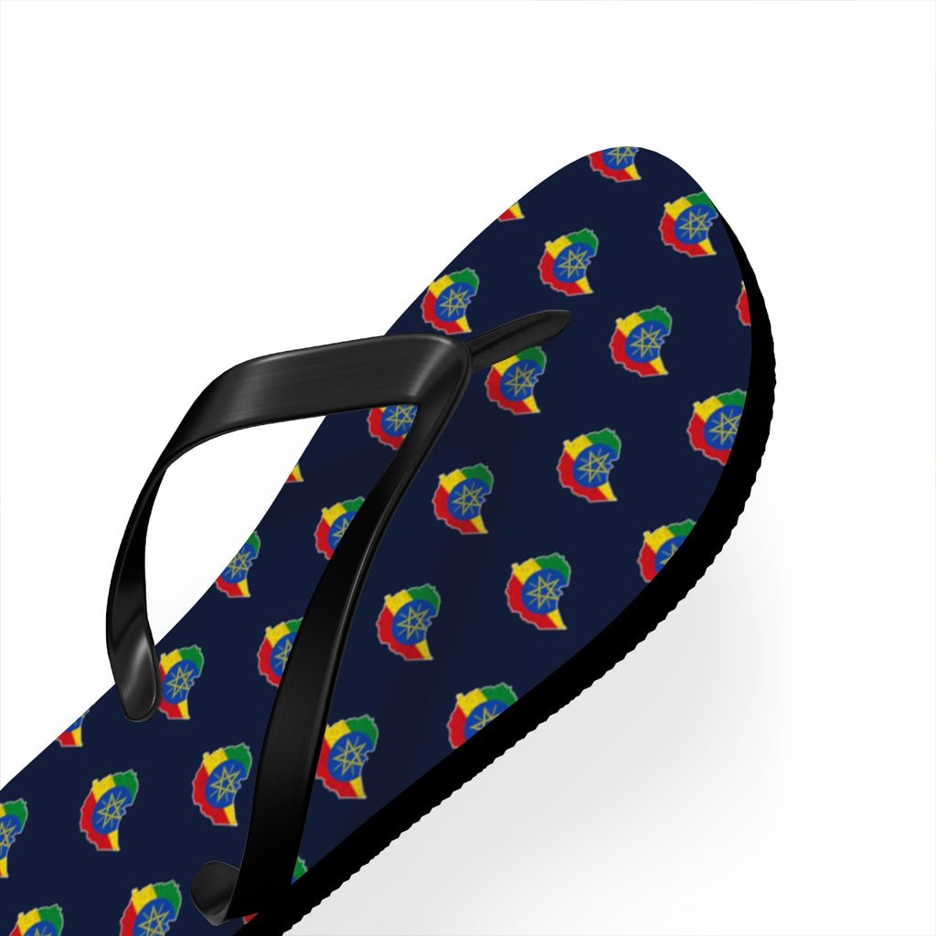 Ethiopia Mission flag map flip flops by Weak Things view 3