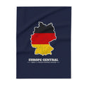 Europe Central Turkic and Persian-Speaking Mission flag map fleece blanket by Weak Things