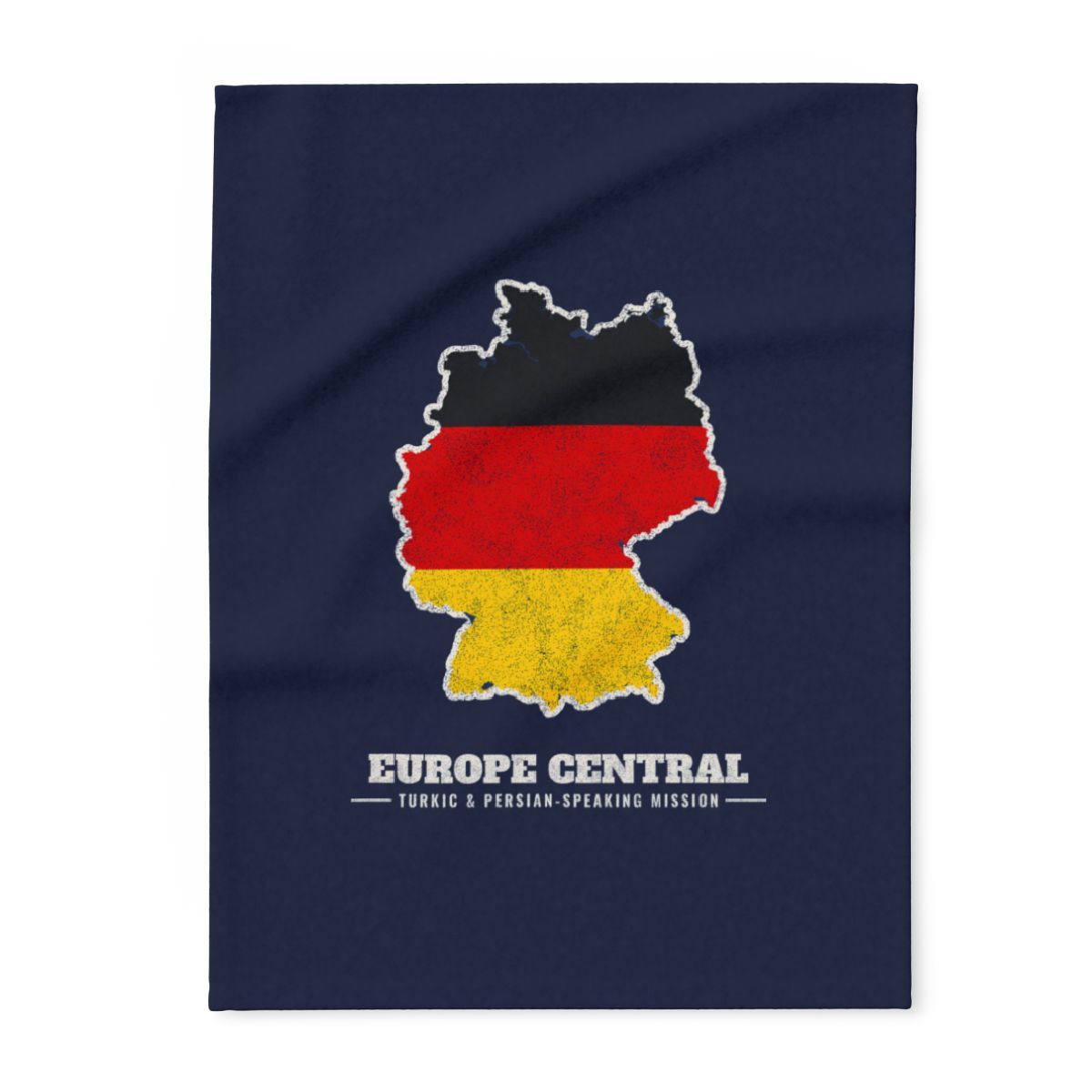 Europe Central Turkic and Persian-Speaking Mission flag map fleece blanket by Weak Things