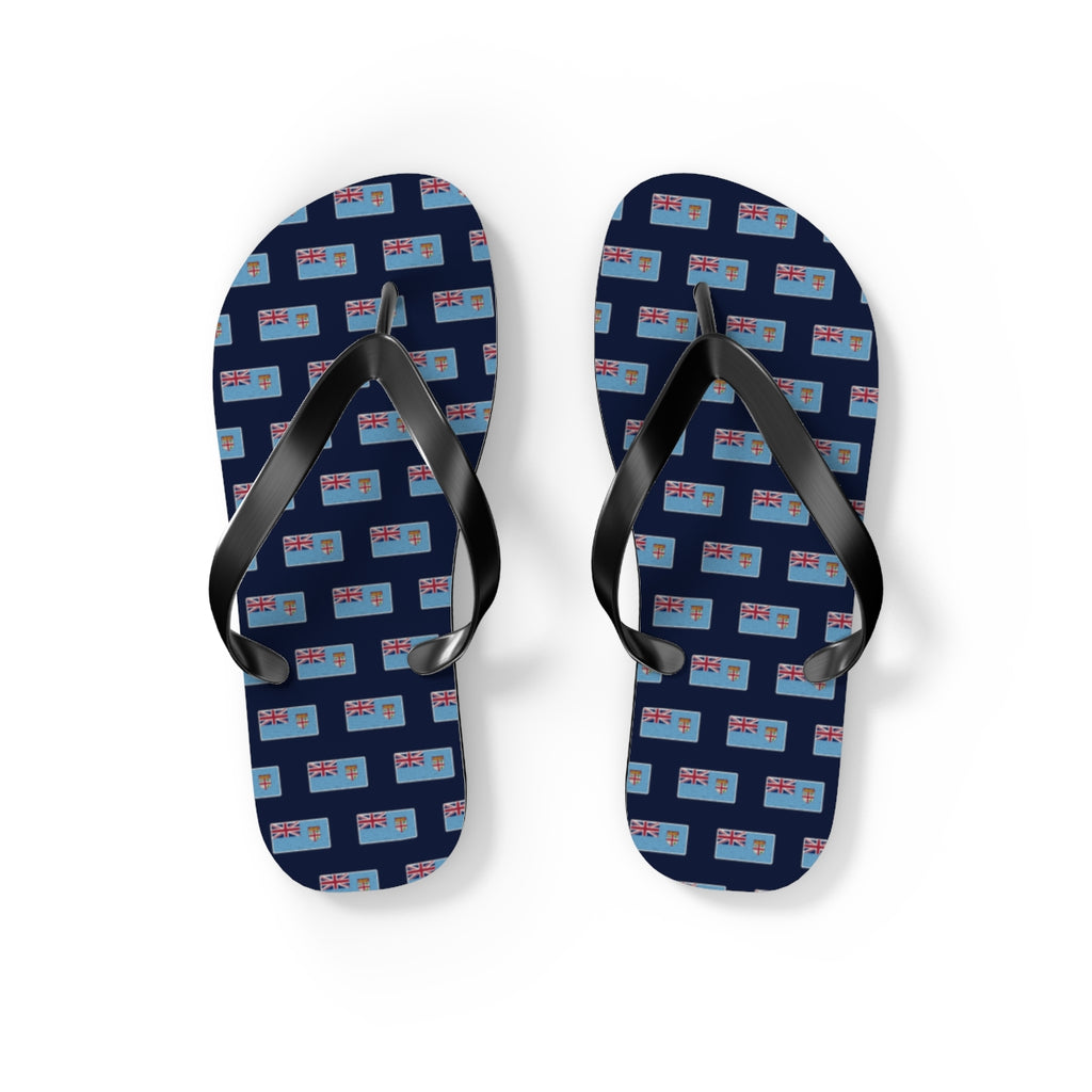 Fiji Mission flag map flip flops by Weak Things view 2