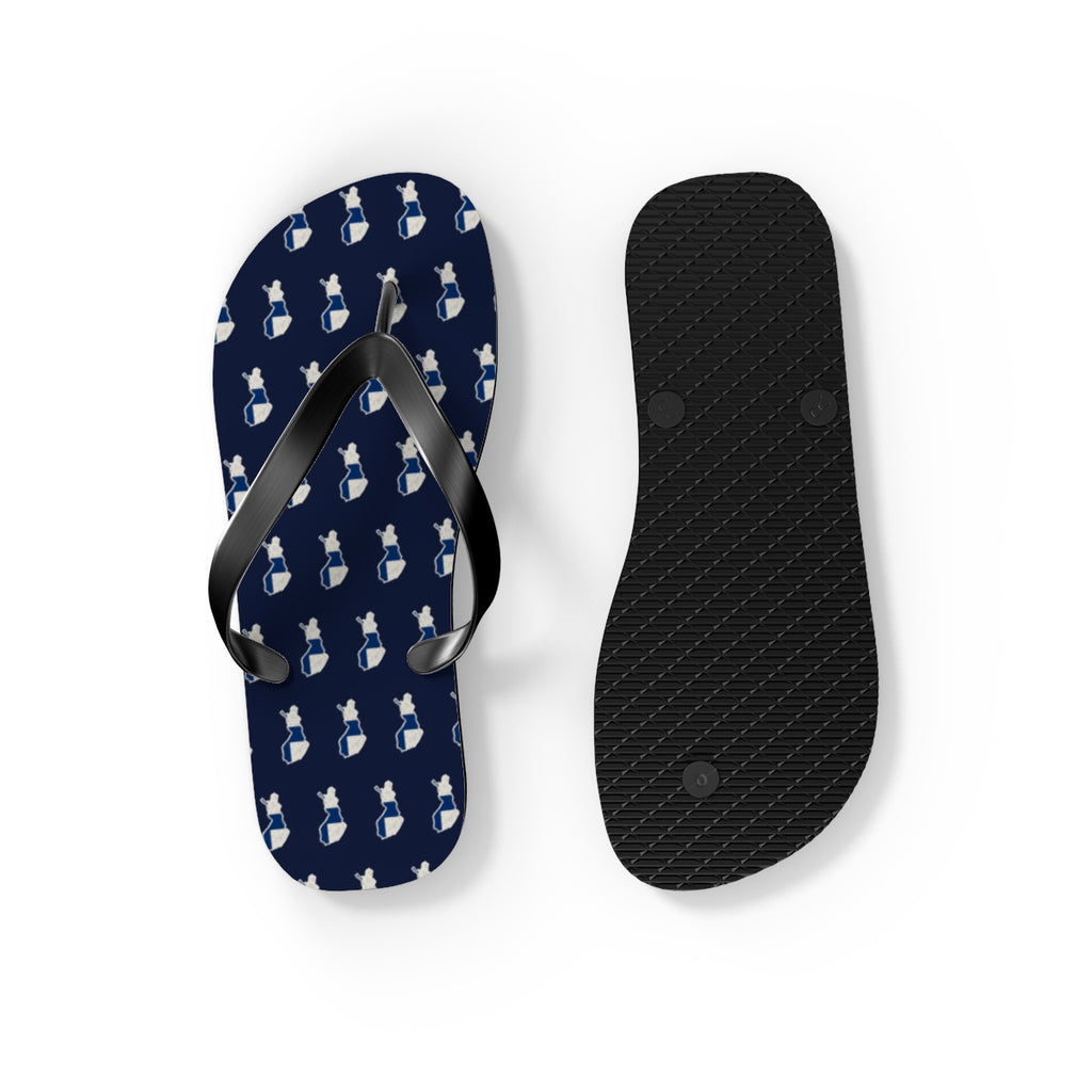 Finland Mission flag map flip flops by Weak Things view 4