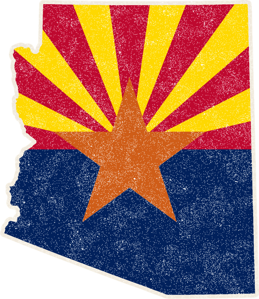 Arizona Mesa Mission Flag Map design