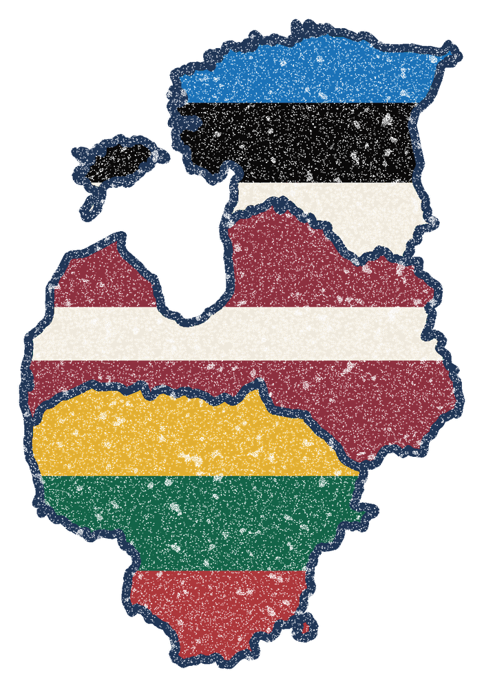 Baltic Mission Flag Map design