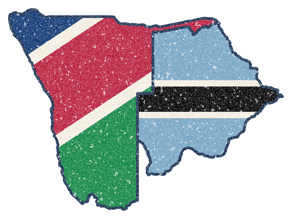 Botswana/Namibia Mission Flag Map design