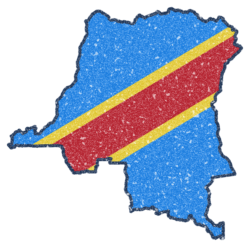 Democratic Republic of the Congo Kolwezi Mission Flag Map design