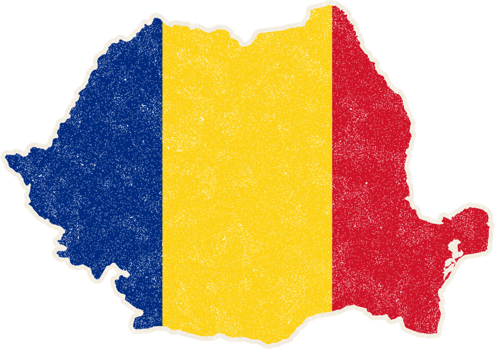 Romania Bucharest Mission Flag Map design