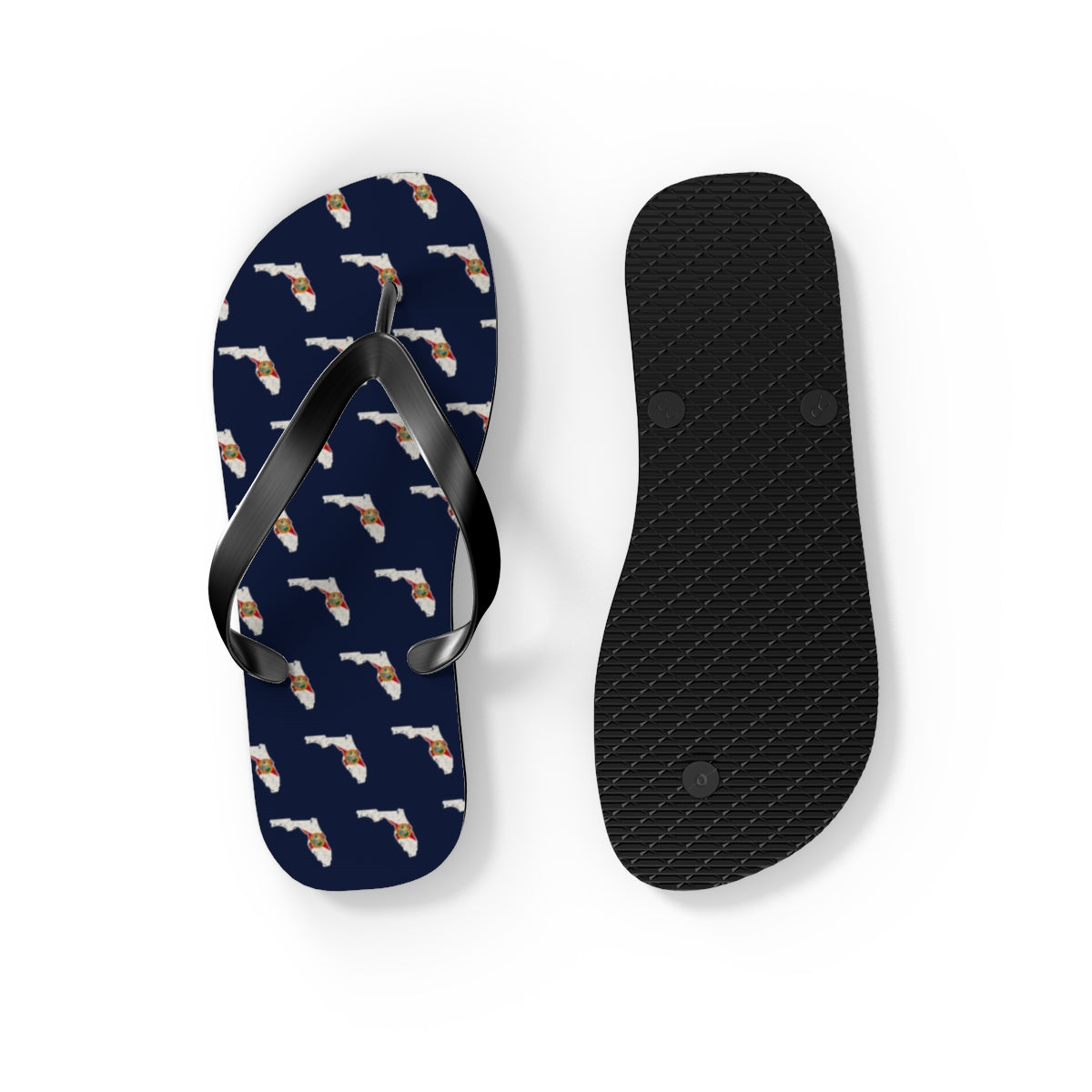 Florida Mission flag map flip flops by Weak Things view 4