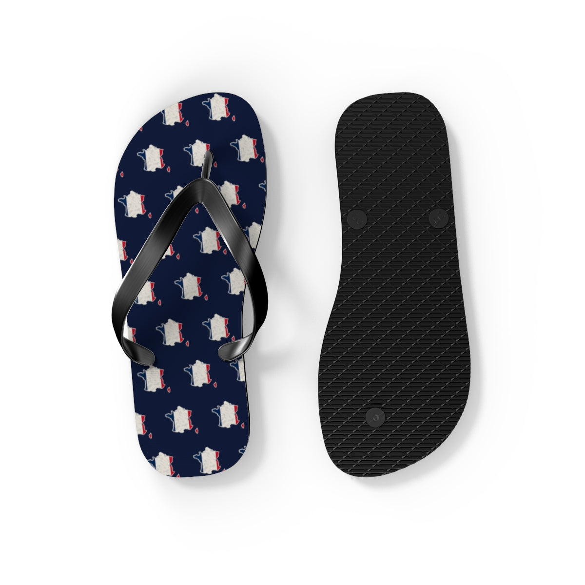France Mission flag map flip flops by Weak Things view 4
