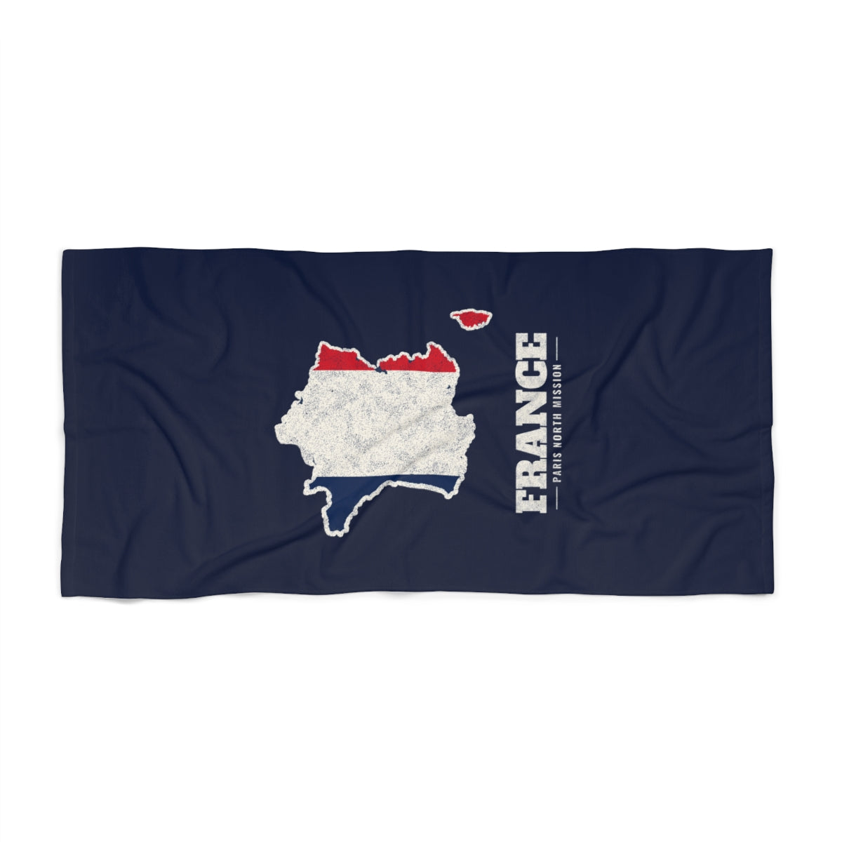 France Paris North Mission flag map beach towel by Weak Things view 2