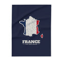 France Paris North Mission flag map fleece blanket by Weak Things