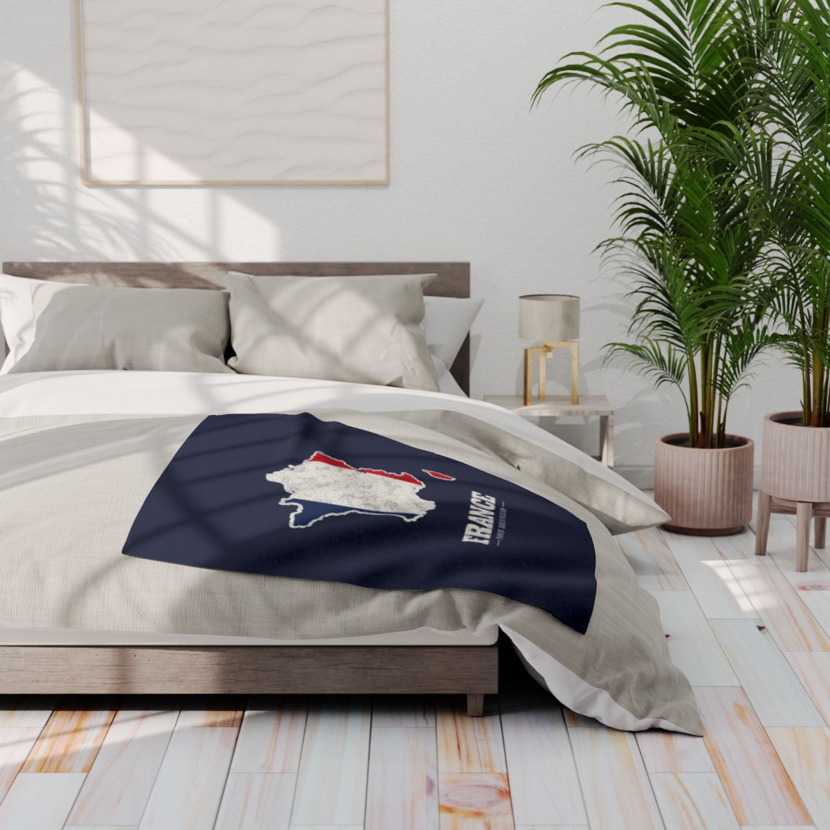 France Paris South Mission flag map fleece blanket by Weak Things view 3