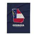 Georgia Atlanta Mission flag map fleece blanket by Weak Things