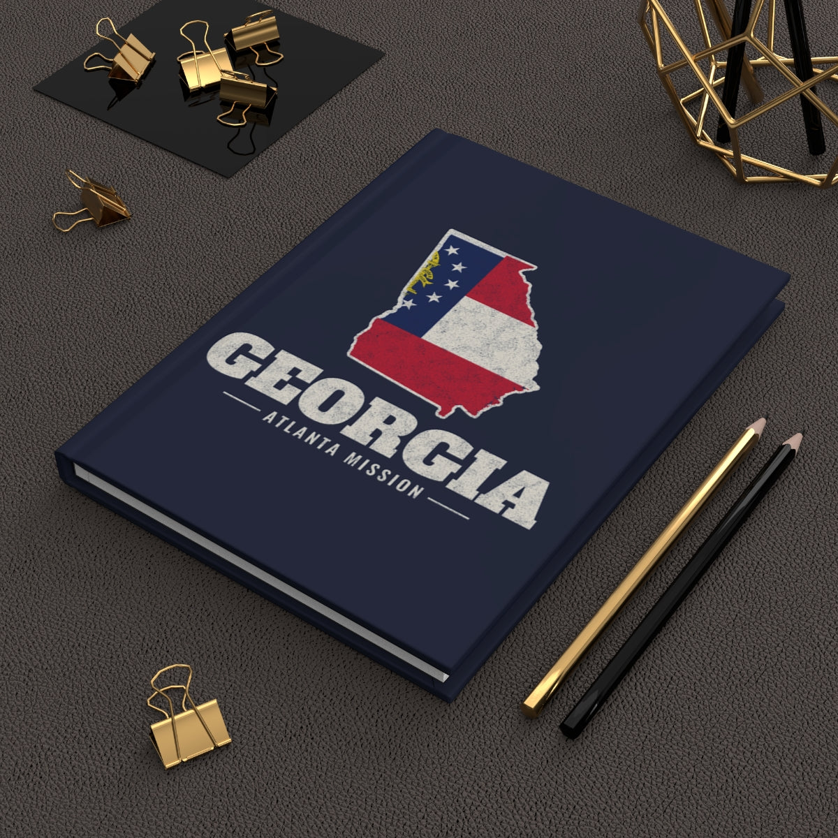 Georgia Atlanta Mission flag map journal by Weak Things view 2