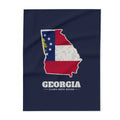 Georgia Atlanta North Mission flag map fleece blanket by Weak Things