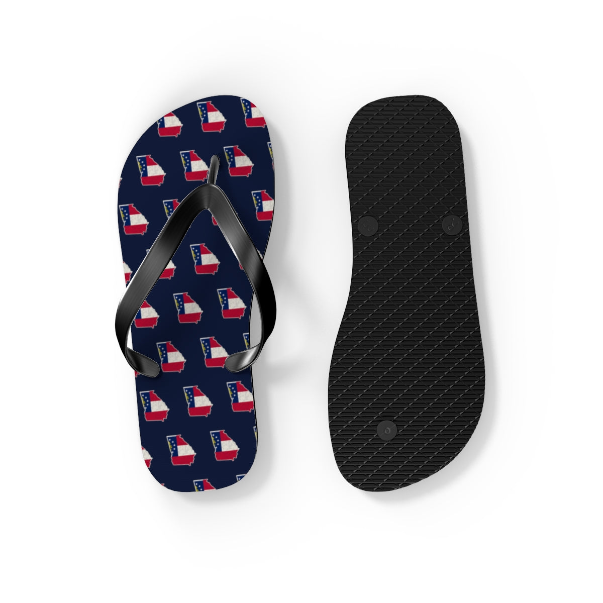 Georgia Mission flag map flip flops by Weak Things view 4