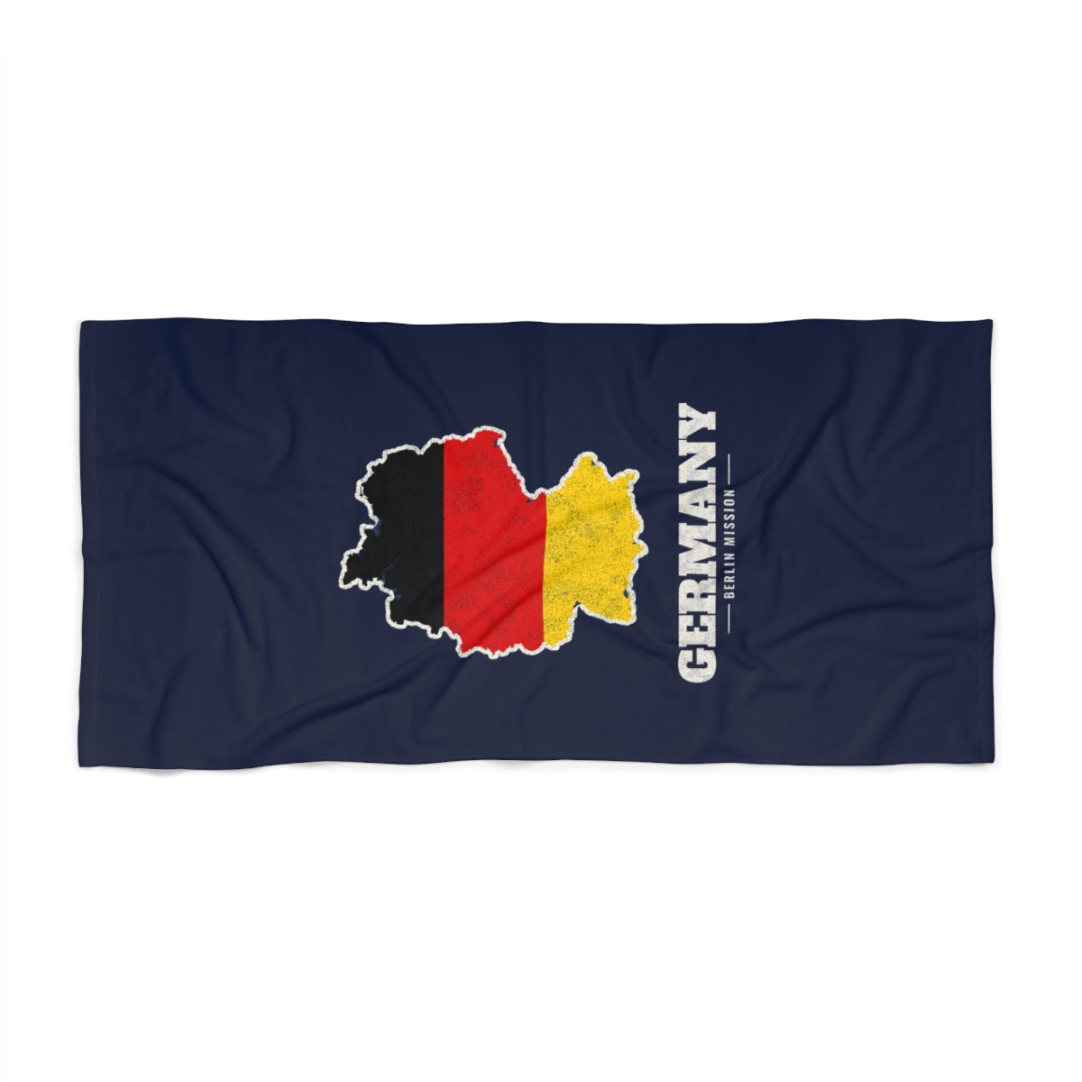 Germany Berlin Mission flag map beach towel by Weak Things view 2