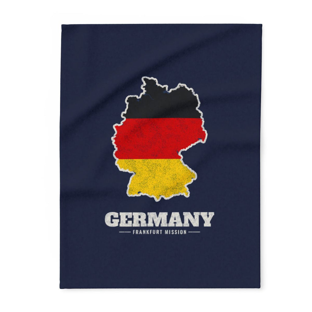 Germany Frankfurt Mission flag map fleece blanket by Weak Things