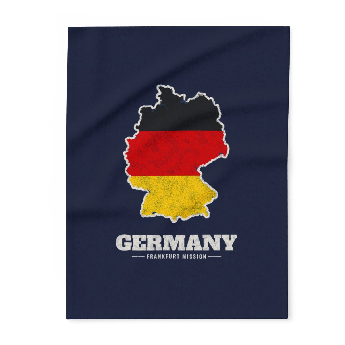 Germany Frankfurt Mission flag map fleece blanket by Weak Things