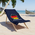 Germany Hamburg Mission flag map beach towel by Weak Things