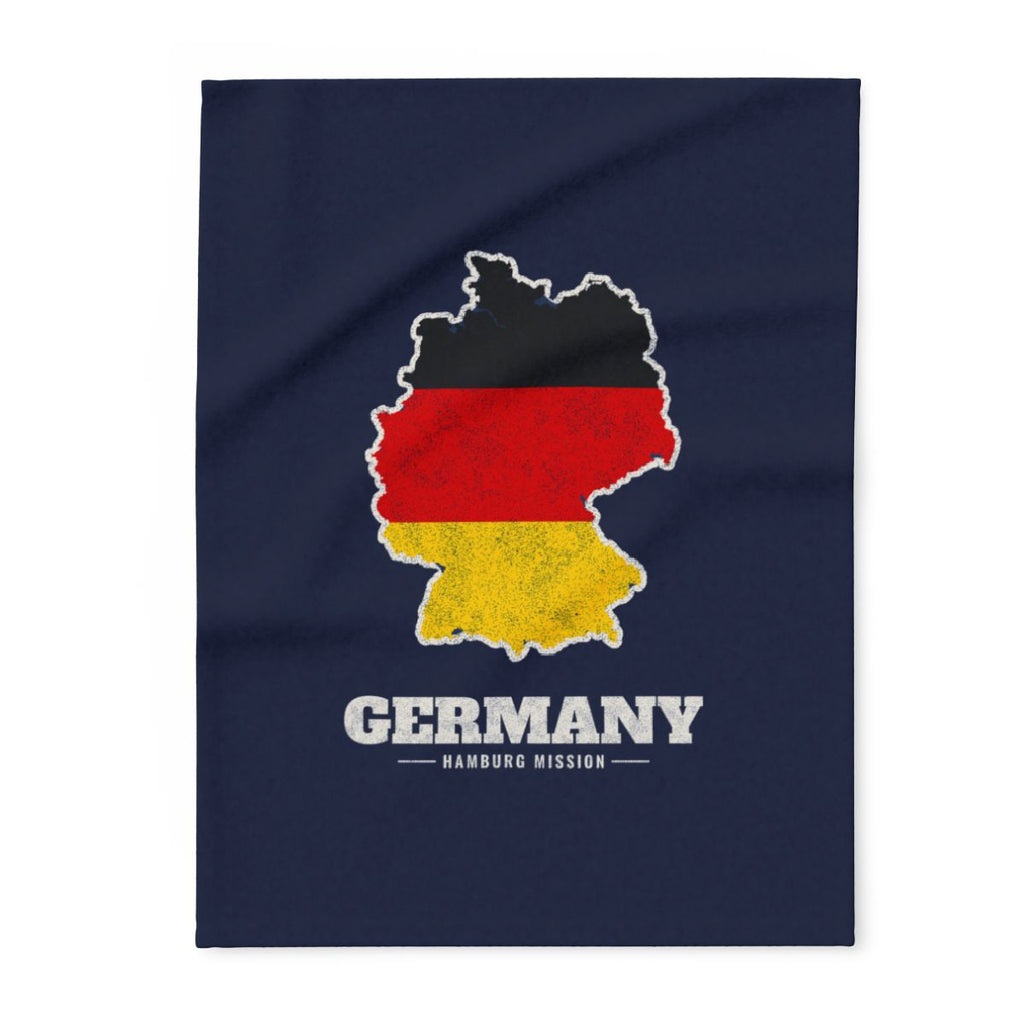 Germany Hamburg Mission flag map fleece blanket by Weak Things